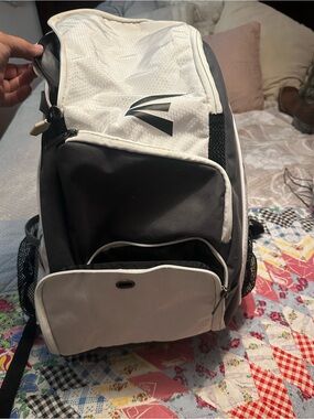 Easton White and Gray Sports Backpack